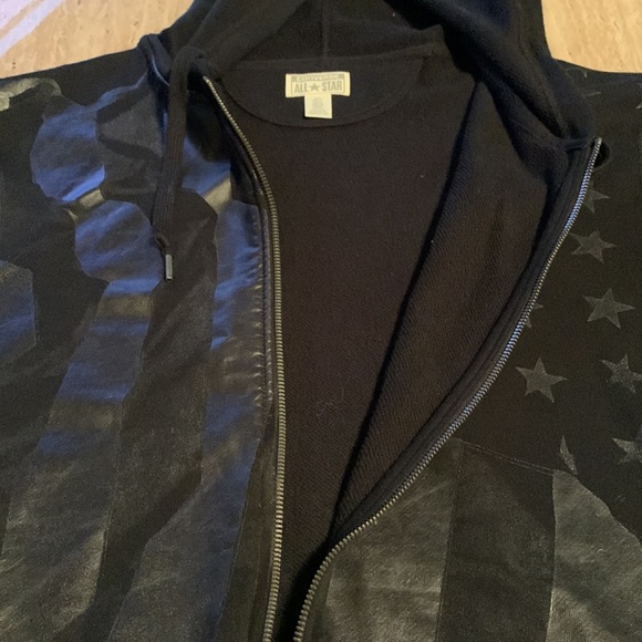 Converse All-Star- NWOT American Flag Graphic Zip-up Hoodie - Size XL - Picture 5 of 5